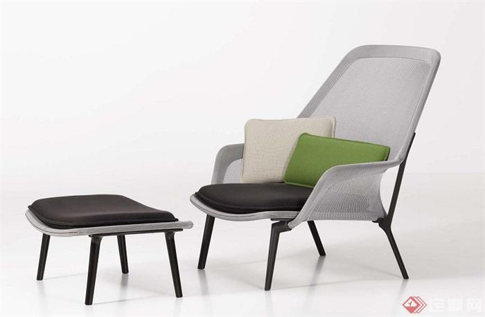 室内家具现代单人椅子模型3ds格式(1)