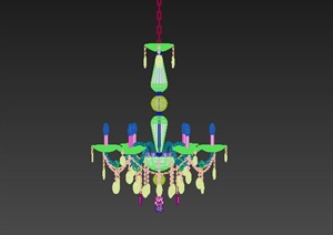 现代某室内水晶灯具设计3DMAX模型