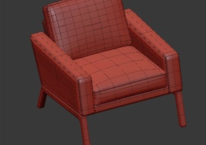 一个单座沙发设计3DMAX模型