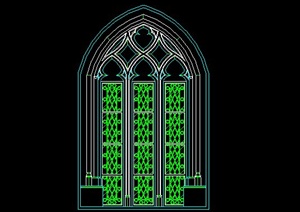 某欧式建筑窗子设计CAD方案图
