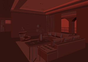 客厅沙发组合设计3DMAX模型