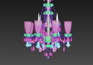 现代某水晶灯具设计3DMAX 模型