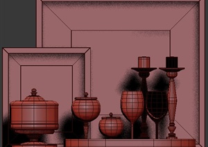 现代花瓶器皿装饰品设计3DMAX模型
