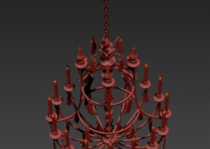 欧式烛光吊灯设计3DMAX模型