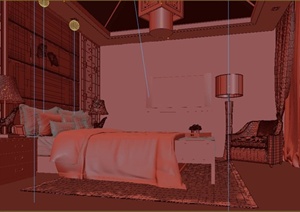 某卧室空间装饰设计3DMAX模型