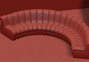某欧式弧形沙发设计3DMAX模型