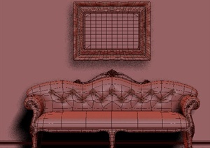 某简欧沙发设计3DMAX模型
