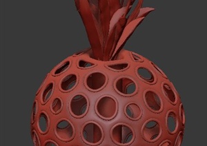 一个球形花瓶摆件设计3DMAX模型