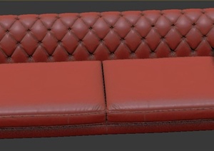 室内家具软包双人沙发3dmax模型