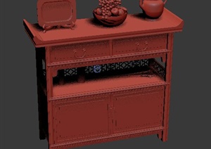 中式风格备餐柜3dmax模型