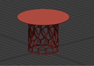欧式镂空金漆桌子设计3DMAX模型