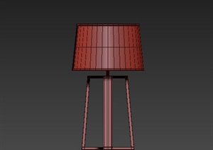 某现代木质中式台灯3DMAX模型