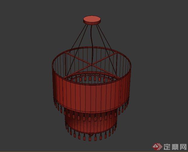 某古典中式圆吊灯设计3DMAX模型(1)
