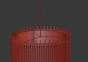 一个中式圆柱形吊灯设计3DMAX模型