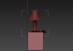 某中式青花瓷台灯设计3DMAX模型