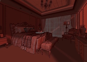 欧式豪华卧室装饰设计3DMAX模型
