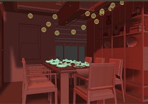 住宅餐厅装饰设计3DMAX模型