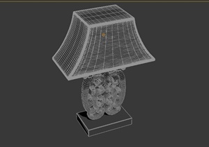 某古典中式台灯设计方案3DMAX模型