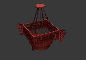 某古典中式灯具吊灯设计3DMAX模型