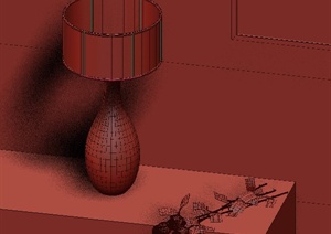中式花台灯设计3DMAX模型