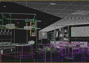 某中式商业餐厅室内设计3DMAX模型