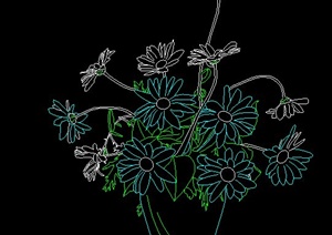 室内花卉植物设计CAD立面图