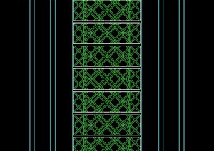 某拱门形西式窗台设计CAD立面图