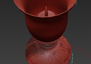 一盏烛光台灯设计3DMAX模型