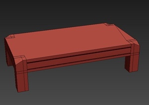 东南亚风格家具长几坐凳设计3DMAX模型