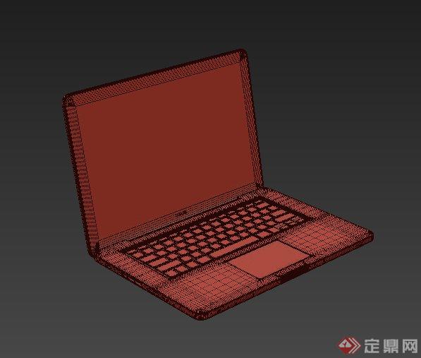 一台笔记本电脑设计3dmax模型