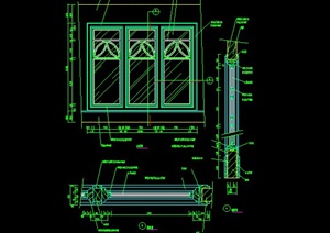 某现代建筑常用窗子设计CAD施工图