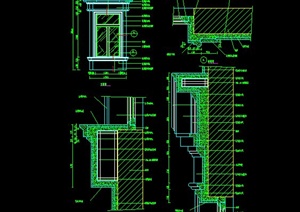 某欧式建筑构造常用窗子设计CAD施工图