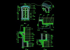 某欧式建筑结构常用窗子设计CAD施工图