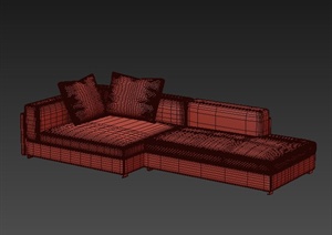 某现代简约组合沙发设计3DMAX模型