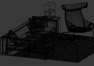 现代沙发组合3DMAX模型