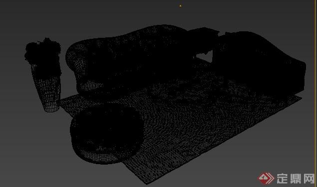 现代客厅沙发3DMAX模型(1)