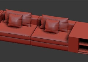 现代简约沙发和边几设计3DMAX模型