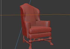 欧式风格休闲沙发椅3dmax模型