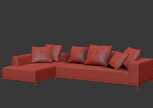 现代简约沙发组合3dmax模型