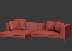 室内装饰现代简约沙发3dmax模型