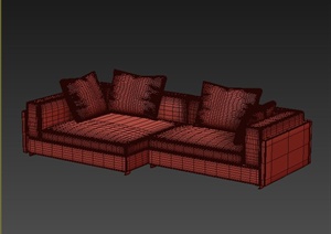 某现代简约沙发设计3DMAX模型