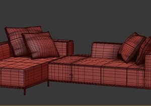 某现代简约组合式沙发设计3DMAX模型