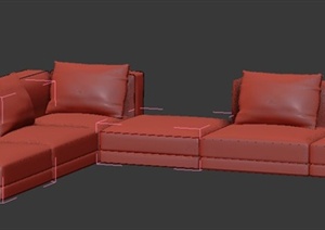 一套沙发设计MAX模型