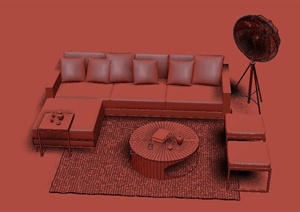 现代沙发组合设计3DMAX模型