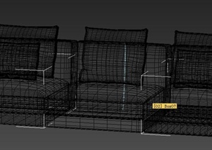单个室内客厅沙发3DMAX模型