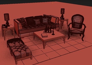某欧式沙发设计3DMAX模型