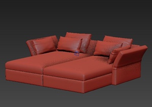 室内装饰现代简约沙发组合3dmax模型