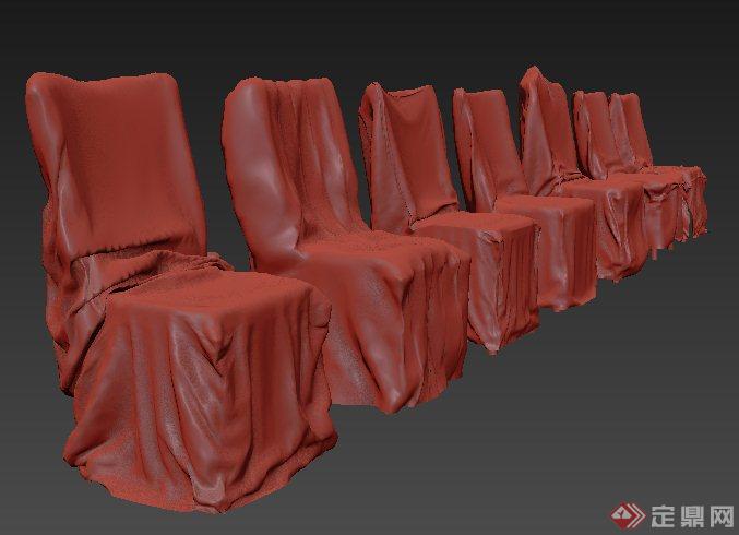 室内设计7款酒店椅子3dmax模型