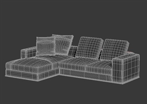 某现代简约式组合沙发设计3DMAX模型