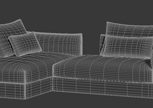 现代某简约沙发组合设计3DMAX模型